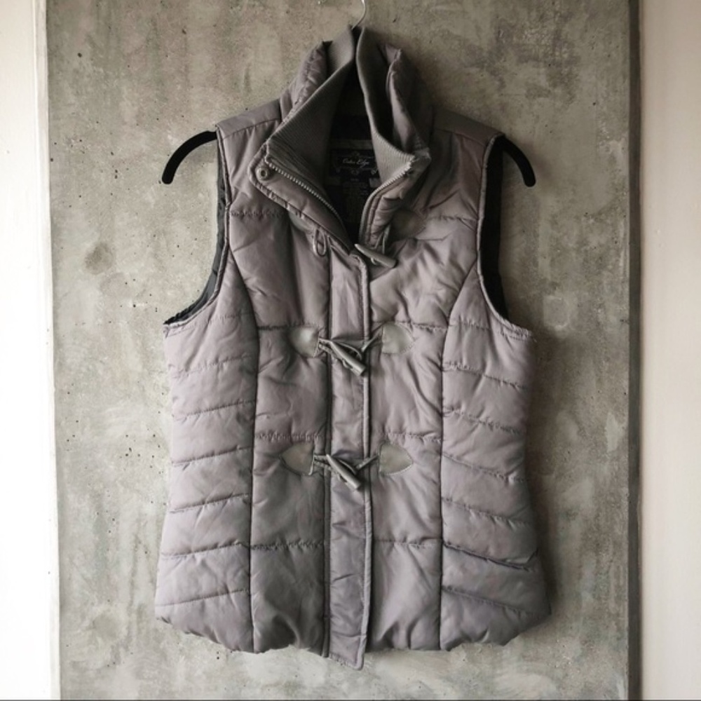 Outer Edge Grey/Gray Puffer Vest